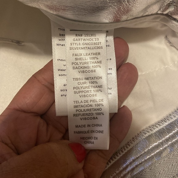 GOOD AMERICAN GOOD ICON METALLIC FAUX LEATHER SIZE 8/29 - Picture 6 of 8